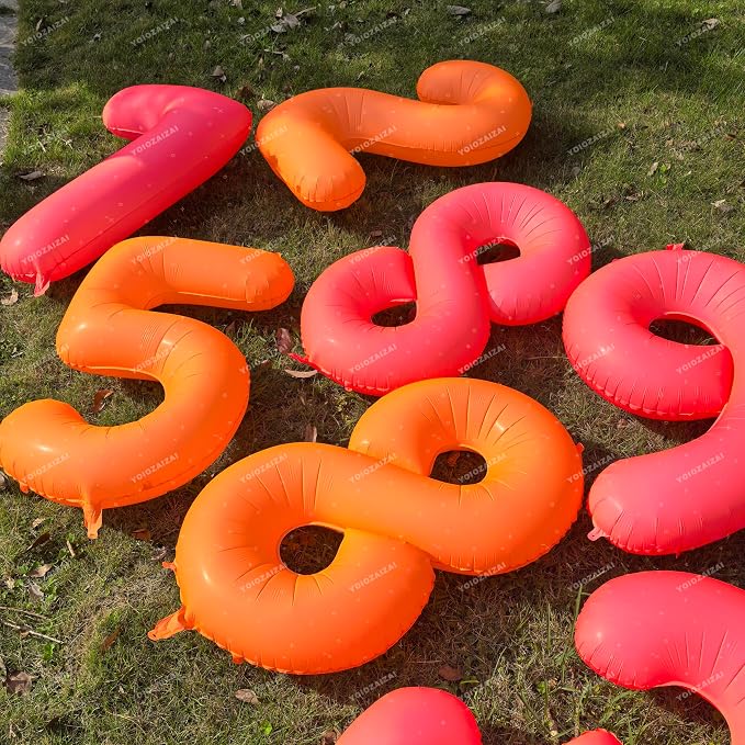 40 IN Orange Birthday Number 3 Balloon Fluorescent Orange Foil Balloon | - Image 5