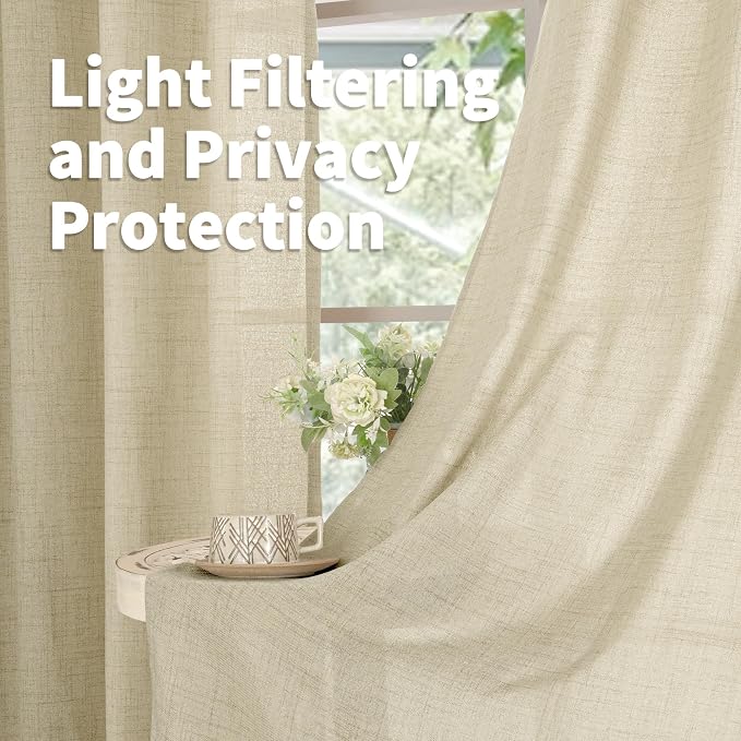 YoungsTex Linen Curtains 72 Inch Length - Image 4