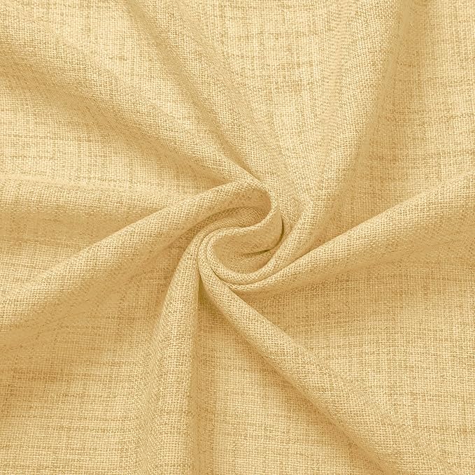 Tollpiz Short Linen Tier Curtains Rod Pocket Semi Sheer Half Kitchen Curtain - Image 9