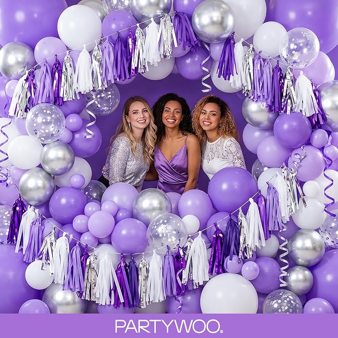 PartyWoo Purple Balloons 85pcs Different Sizes of 18 12 10 5 Inch | Balloons - Image 5