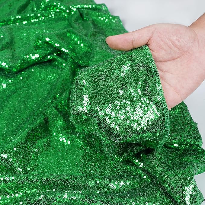 Poise3EHome Green Sequin Backdrop, 6FT x 8FT Sequin Photography Backdrop Curtain - Image 5