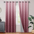 DWCN 100% Blackout Curtains for Bedroom 84 Inch Long-Damask Patterned Ombre by DWCN