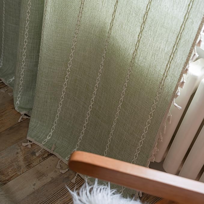 Sutuo Home Boho Curtain for Bedroom 84 Inch Length, Light Filtering Farmhouse - Image 4