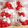 412Pcs Red and White Balloon Garland Arch kit, 18 12 10 5 Inch Different Size by PAXILE