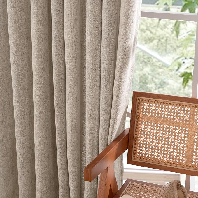 YoungsTex Linen Curtains 102 Inches Long Textured Extra Long Curtain - Image 7