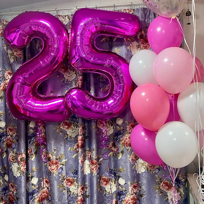 Rosy Purple Number 0 Balloon 40 Inch - Image 4