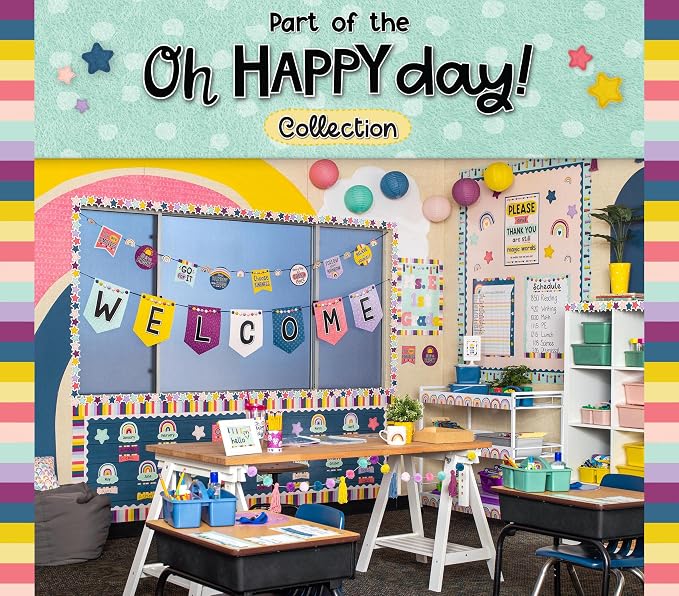 Teacher Created Resources Oh Happy Day Pom-Poms and Tassels Garland - Image 7