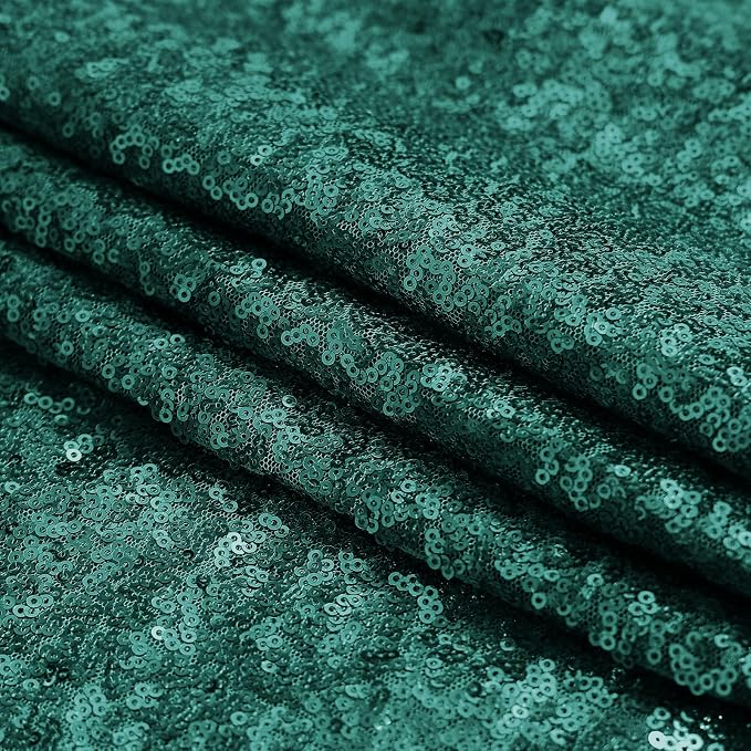 Sugargirl Dark Green Sequin Backdrop Curtain 4FTx8FT Glitter Dark Green - Image 7