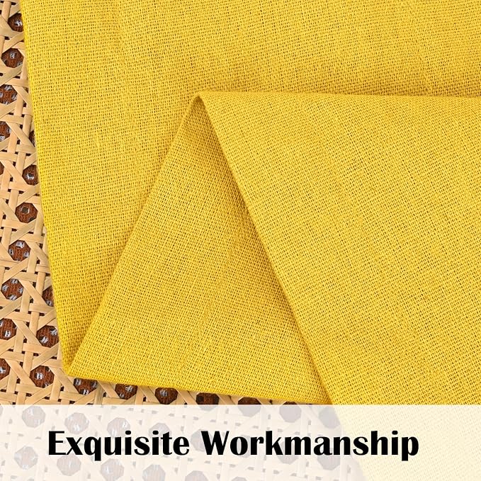Farmhosue Kitchen Curtains 36 Inch Length, Rustic Cotton Linen Tier Curtains - Image 6