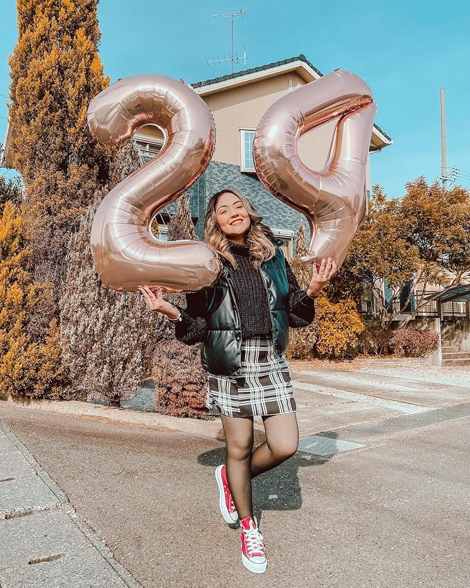 Rose Gold Number 1 Balloon 40 Inch, 1st Birthday Decorations Men Women | Foil - Image 4