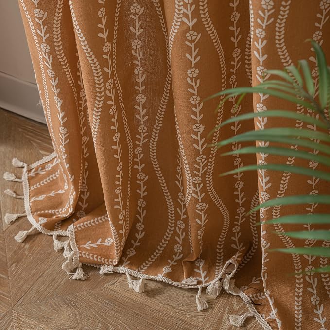 Sutuo Home Boho Curtains for Bedroom Dining Room 96 Inches Long, Printed Cotton - Image 3