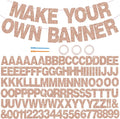 BEISHIDA Glitter Rose Gold 116 PCS A-Z DIY Letter Custom Banner Party Decor | by Beishida