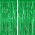 ZATAYE 2 Pack Green Foil Curtain Backdrop Birthday Party Decorations | Green by ZATAYE