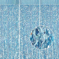 CYLMFC 3 Pack 3.3 ft x 6.6 ft Tinsel Foil Fringe Curtain Blue by CYLMFC