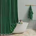 72x96 Extra Long Linen Heavy Duty Shower Curtain Set, Emerald Green | Extra by ShowerCurtain