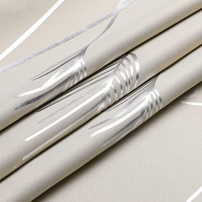 Room Darkening Cream Beige Curtains 84 Inches Long, Thermal Insulated Grommet - Image 8