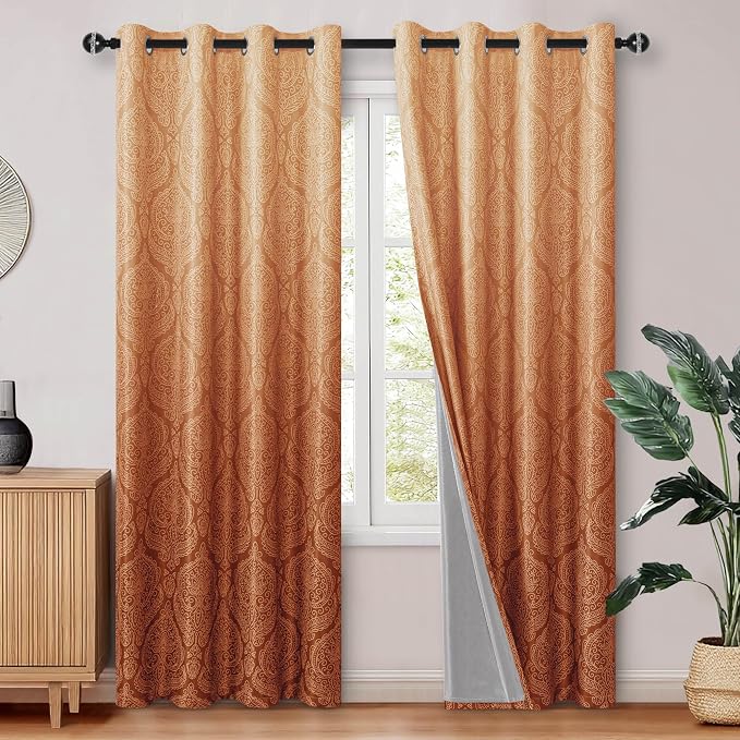 DWCN 100% Blackout Curtains for Bedroom 96 Inch Length by DWCN