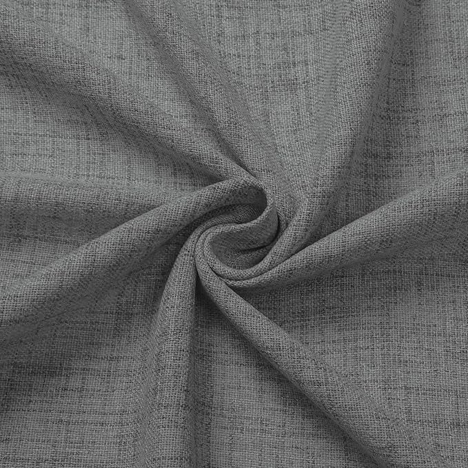 Tollpiz Short Linen Tier Curtains Rod Pocket Semi Sheer Half Kitchen Curtain - Image 9