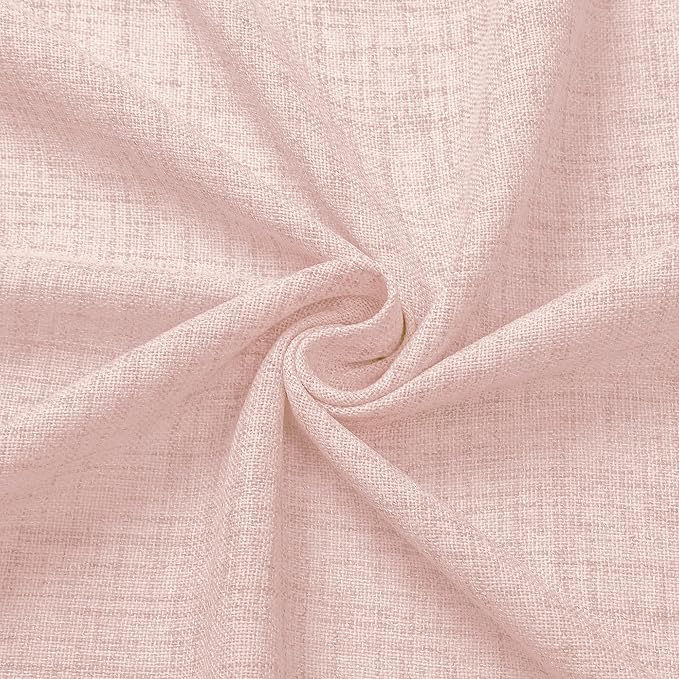 Tollpiz Short Linen Tier Curtains Rod Pocket Semi Sheer Half Kitchen Curtain - Image 9