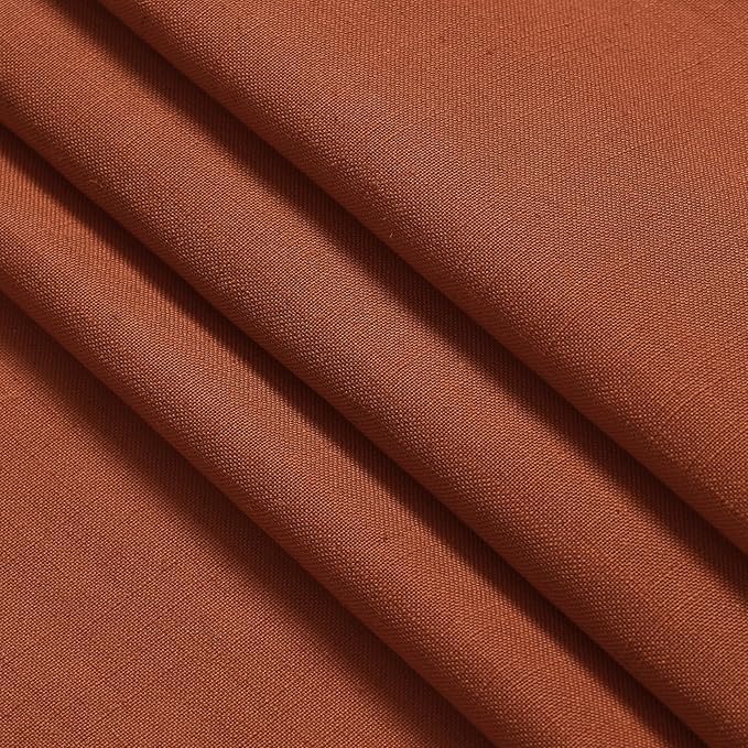 Terracotta Linen Curtains 102 inches Long 2 Panels - Image 5