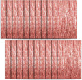 20 Pack Foil Curtain Backdrop Rose Gold Metallic Tinsel Foil Fringe Curtains by KEJ