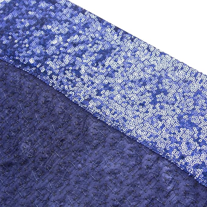 Juya Delight Navy Blue Sequin Backdrop Curtain 6FT X 6FT Glitter Shimmer Photo - Image 4