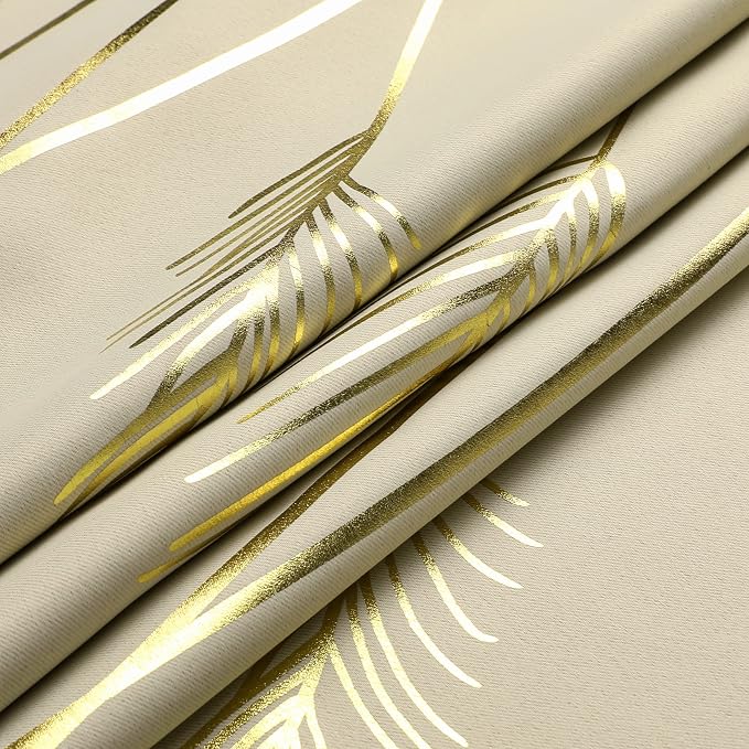 Beige Curtains 90 Inches Long, Room Darkening Curtains - Image 8