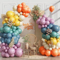144PCS Rainbow Balloon Arch Kit, Mustard Yellow Beige Balloons by Paeyeq