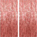 2 Pack Rose Gold Backdrop Birthday Decorations Foil Curtain Bachelorette Party by KEJ