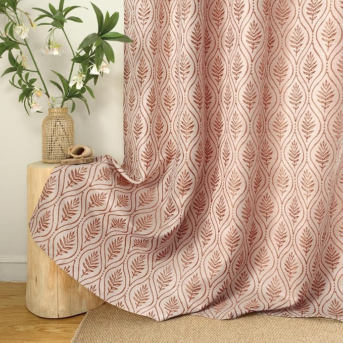 BGment Terracotta French Country Curtains 63 Inches Long - Image 6