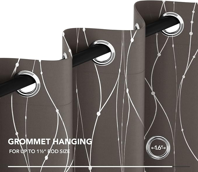 Deconovo Living Room Curtains 45 Inches Long, Thermal Insulated, Room Darkening - Image 6
