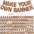 BEISHIDA Glitter Brown 116 PCS A-Z DIY Letter Custom Banner Party Decor | 111 by Beishida