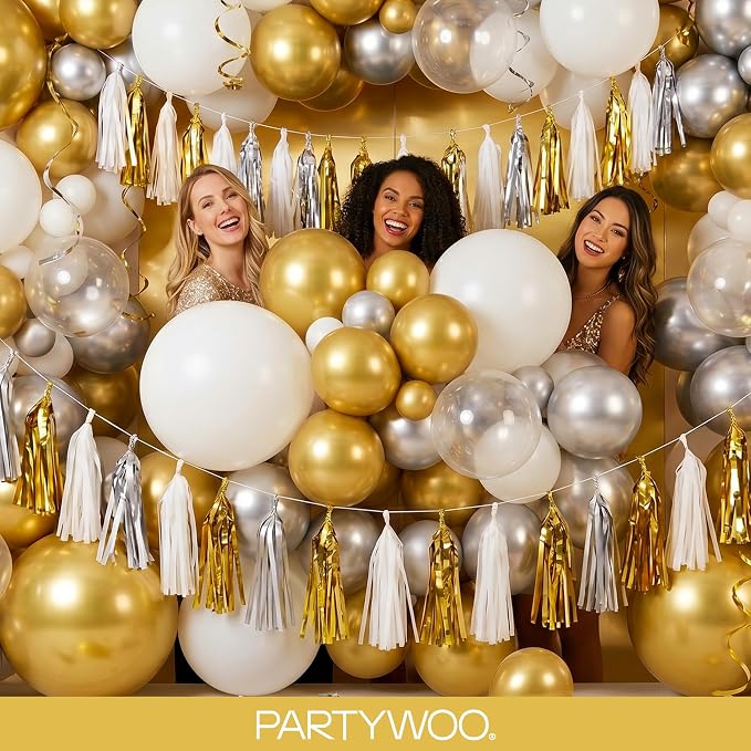 PartyWoo Gold Balloons 120pcs Different Sizes of 18 12 10 5 Inch | Balloons - Image 5