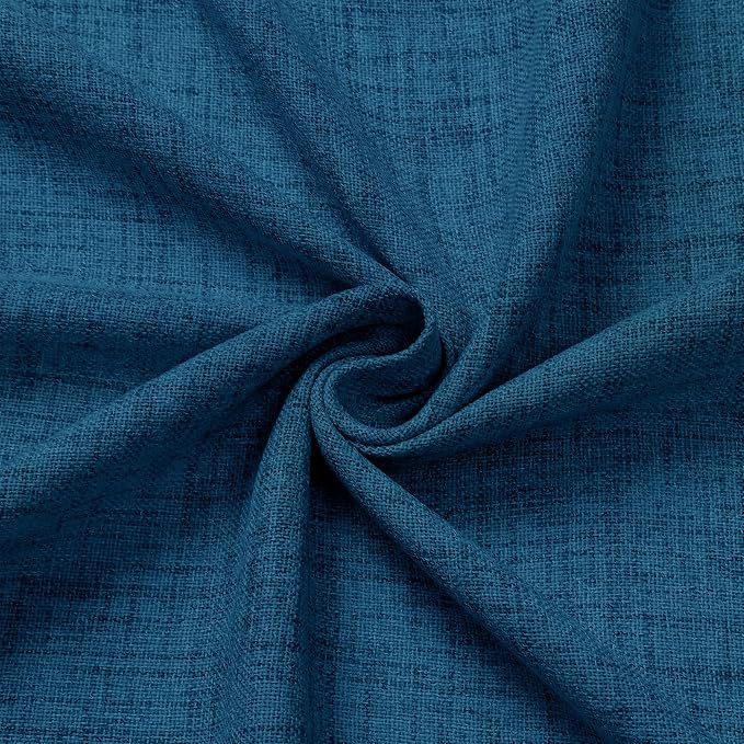 Tollpiz Linen Curtains Living Room Rod Pocket Semi Sheer Curtain Burlap Light - Image 9