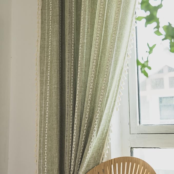 Sutuo Home Boho Curtains for Bedroom Living Room 84 Inches Long, Light - Image 9