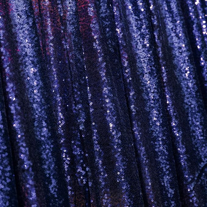 JYFLZQ Navy Blue Sequin Backdrop Curtains 10ft x 10ft 1 Panel Glitter Photo - Image 5