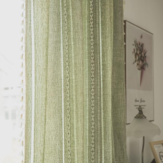 Sutuo Home Boho Curtains for Bedroom Living Room 84 Inches Long, Light - Image 8