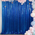 ShinyBeauty Sequin Backdrop 5FTx7FT Royal Blue Sequin Curtain Photo Backdrops by ShinyBeauty