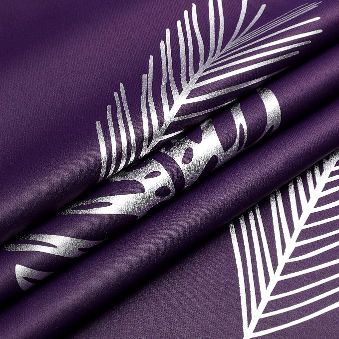 Purple Curtains Blackout Thermal Insulated Window Curtains Drapes - Image 8